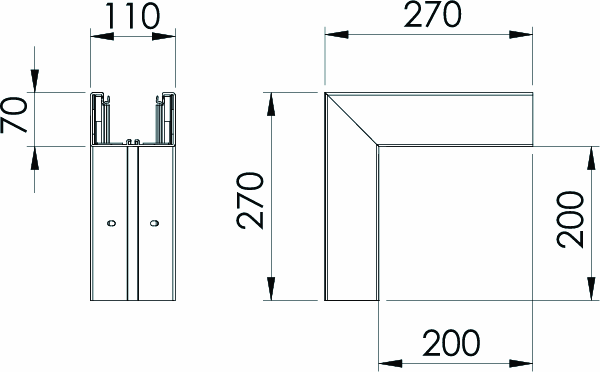 obo bettermann Kulmakappale obo gk-a70110 ulkokulma pvc