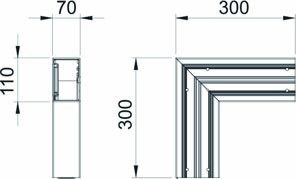 obo bettermann Kulmakappale obo gk-f70110 tasokulma pvc