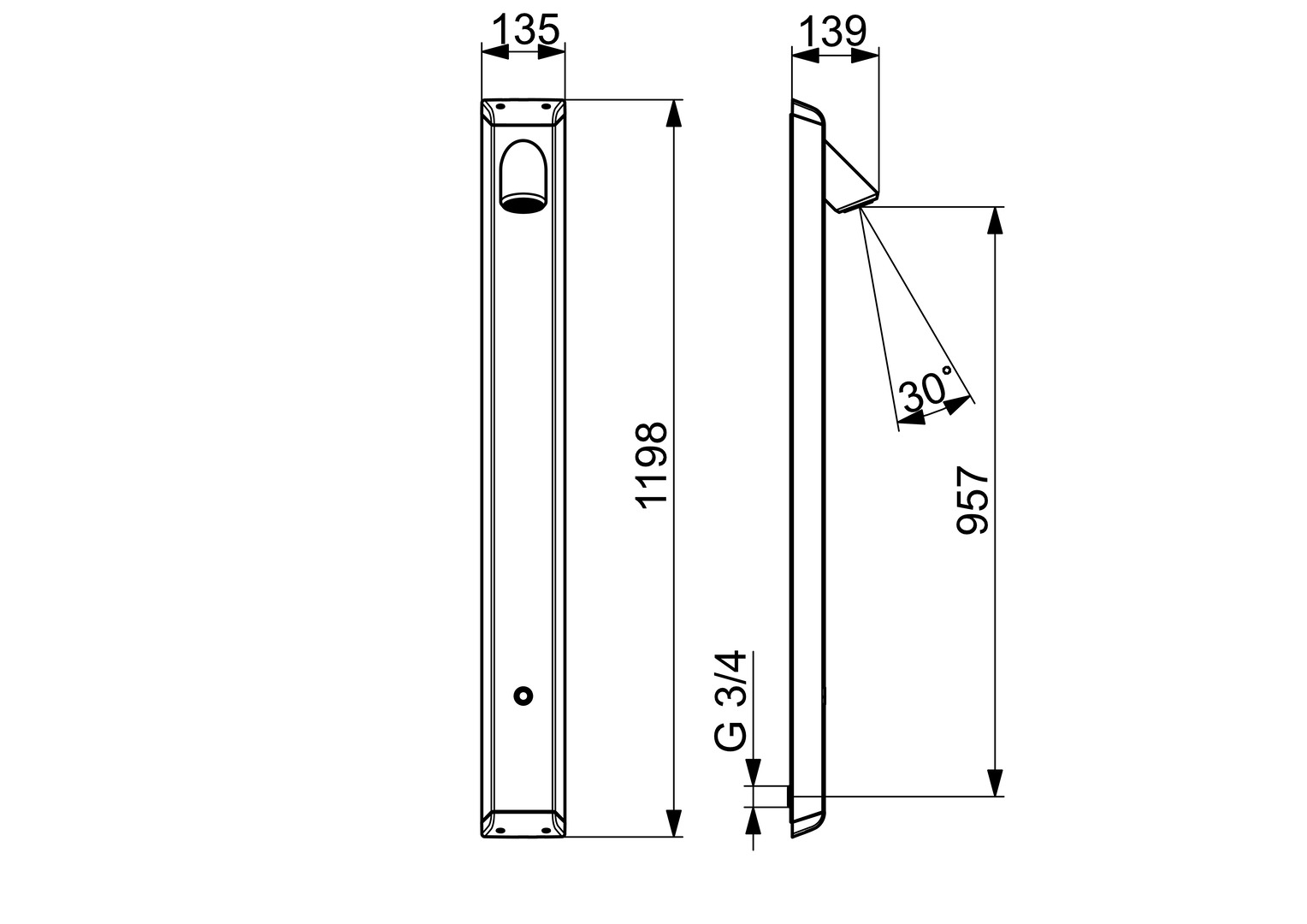 oras Shower panel oras 9610ftz electra 230/9 v bt