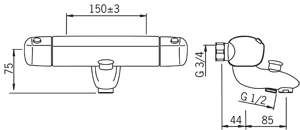 oras Amme- ja suihkuhana oras 7140-60 optima termostaatti