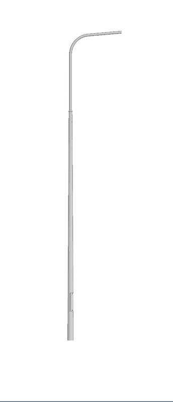 undefined Gembė saugiam apšviet stulpui l-tipas vp6010 l - 1,0m