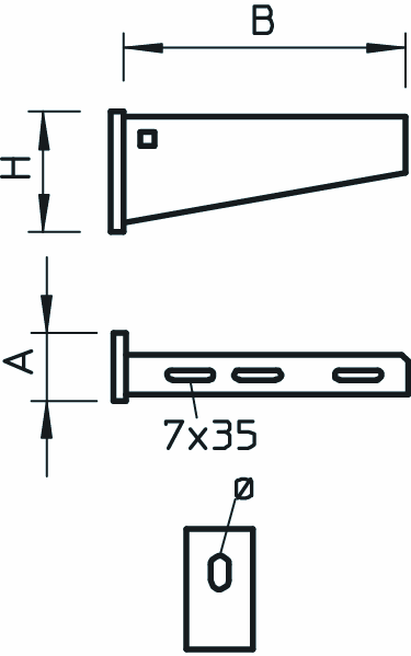obo bettermann Wall bracket aw 55/410
