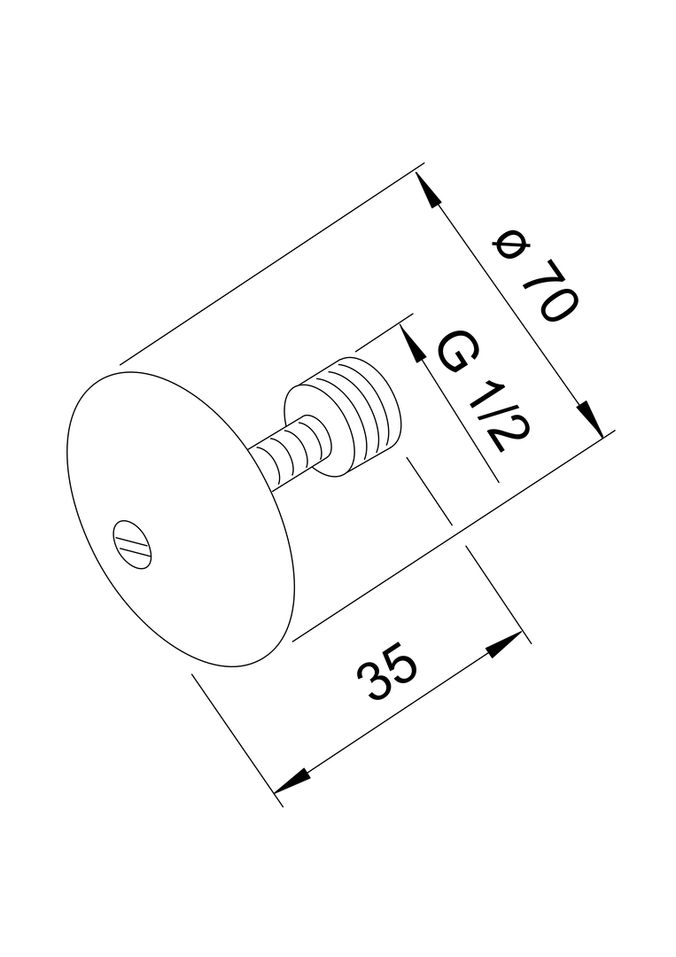 oras Cover plate oras 167051 l=70mm 1/2