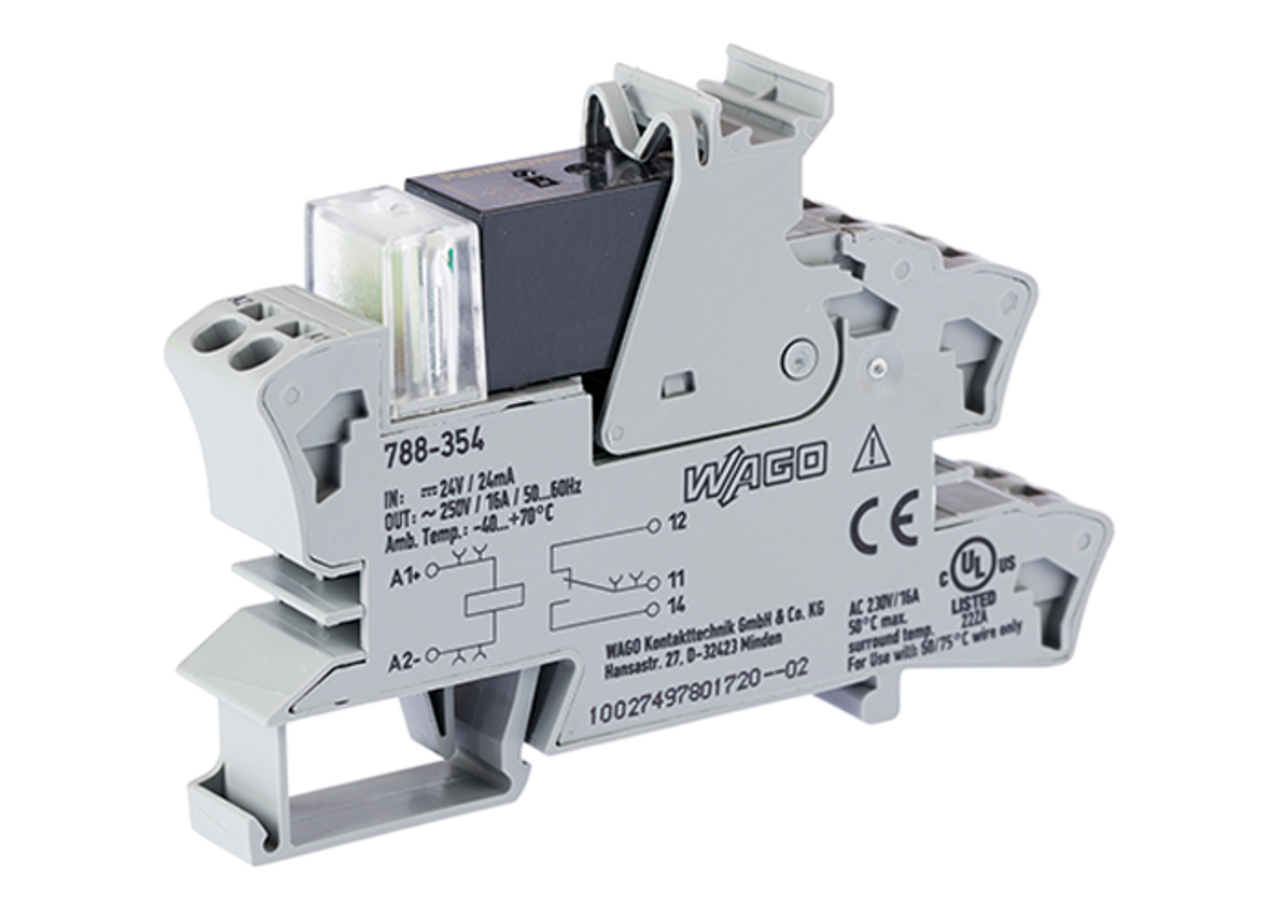 PĀRSLĒDZĒJRELEJS ar LED indik. DIN ligzda 24VDC 1CO 16A