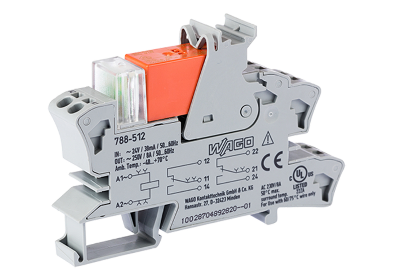 RELAY UNIT 24V AC, 2-NO/NC 2x8A