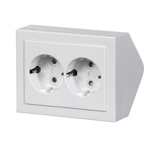 abb Impressivo socket outlet surface corner 2 402ee-84p wh