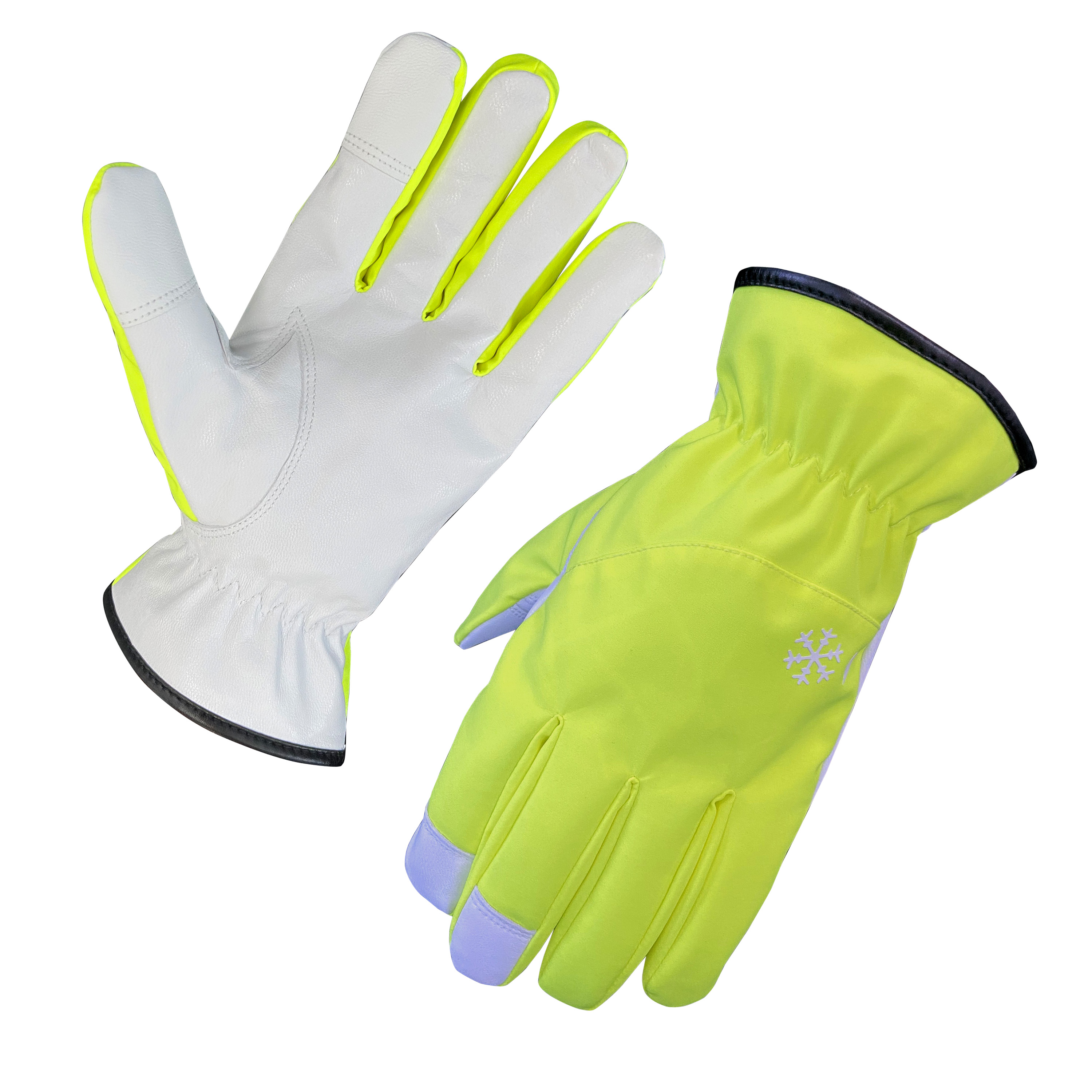 VINTERHANDSKA PROF ALPINE FLASH LÄDER HV GUL 8