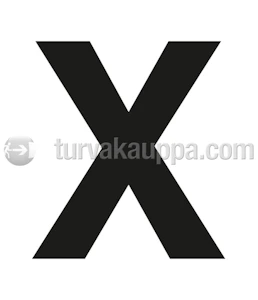 turvakauppa Bokstav x klistermärke 100mm