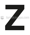 LETTER Z STICKER 100mm