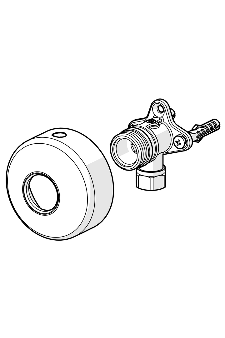 oras Wall elbow connector oras 204021z-33 g3/4(1/2)-d12 black