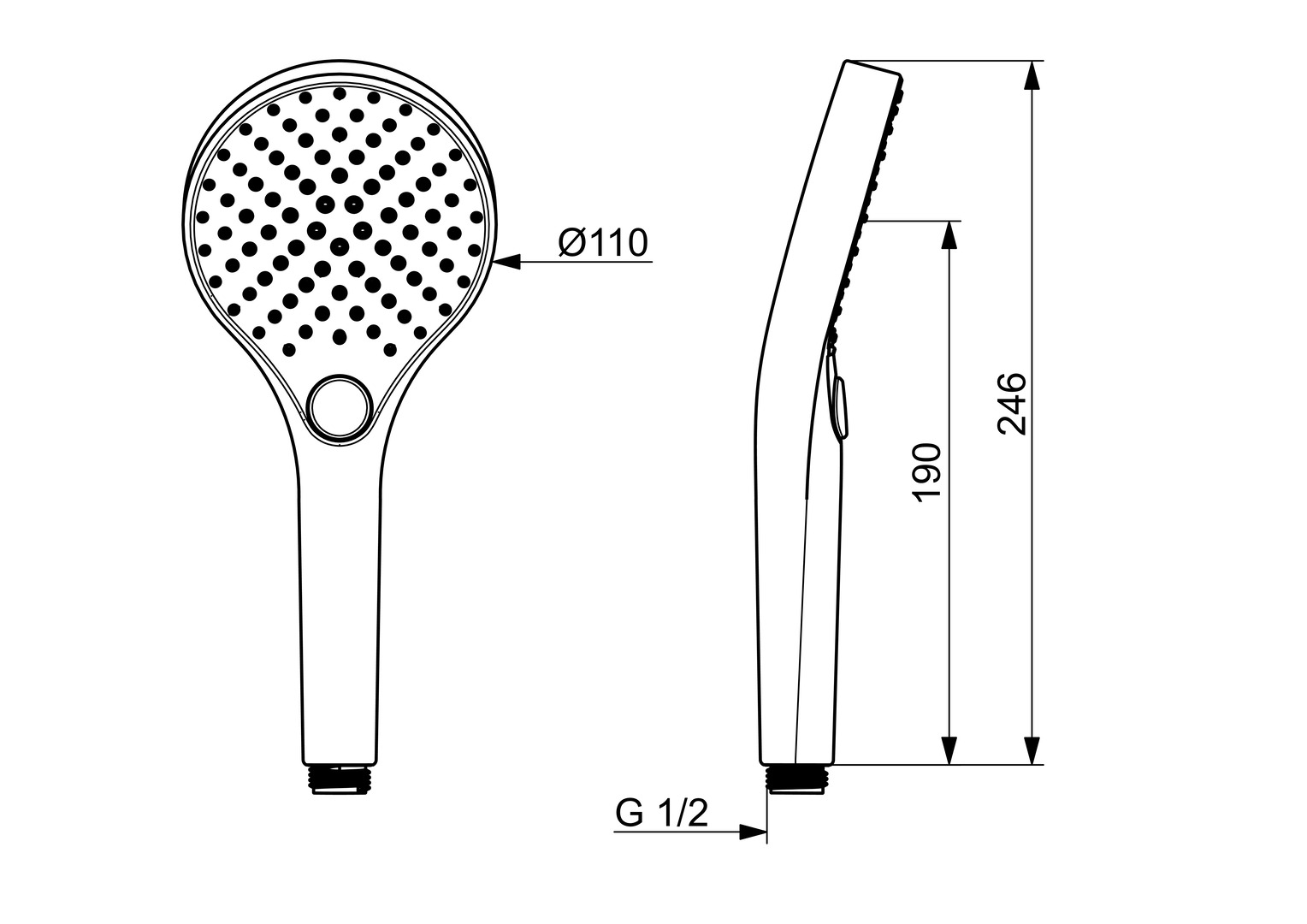 oras Käsisuihku oras 272020n-81 style 110 mm pronss