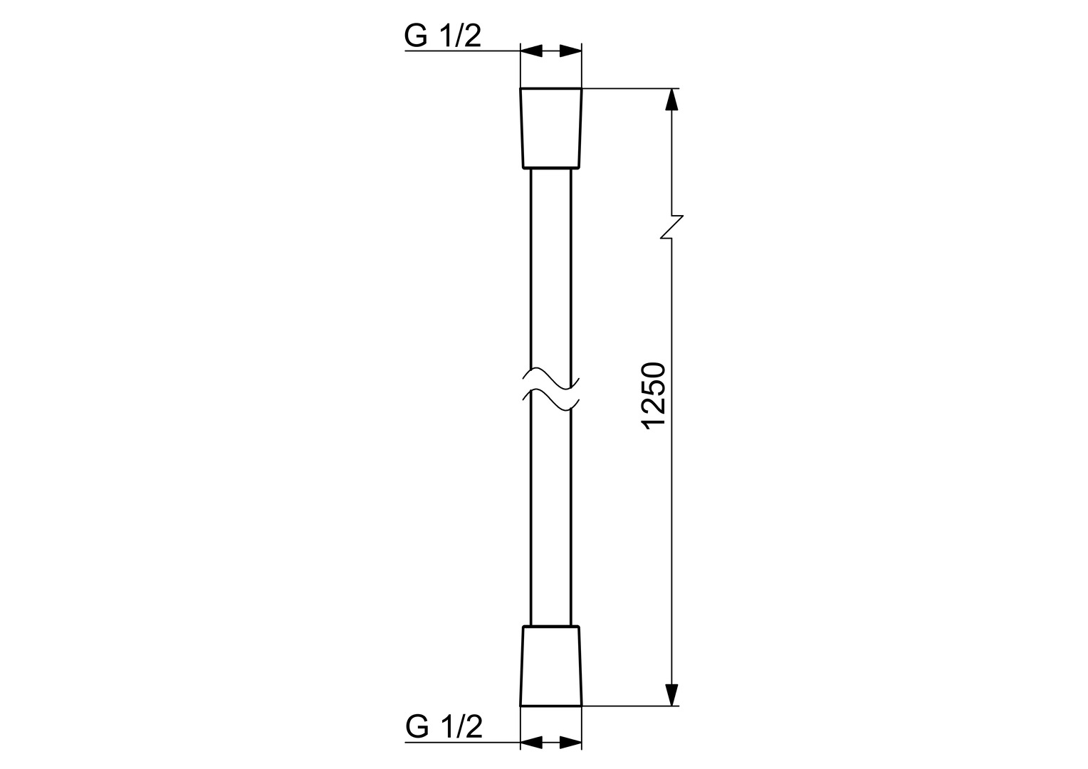 oras Duschslang oras 290029-81 1250mm, pronssi