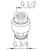 oras Vacuum breaker oras 261032 1/2x3/4 ft/mt