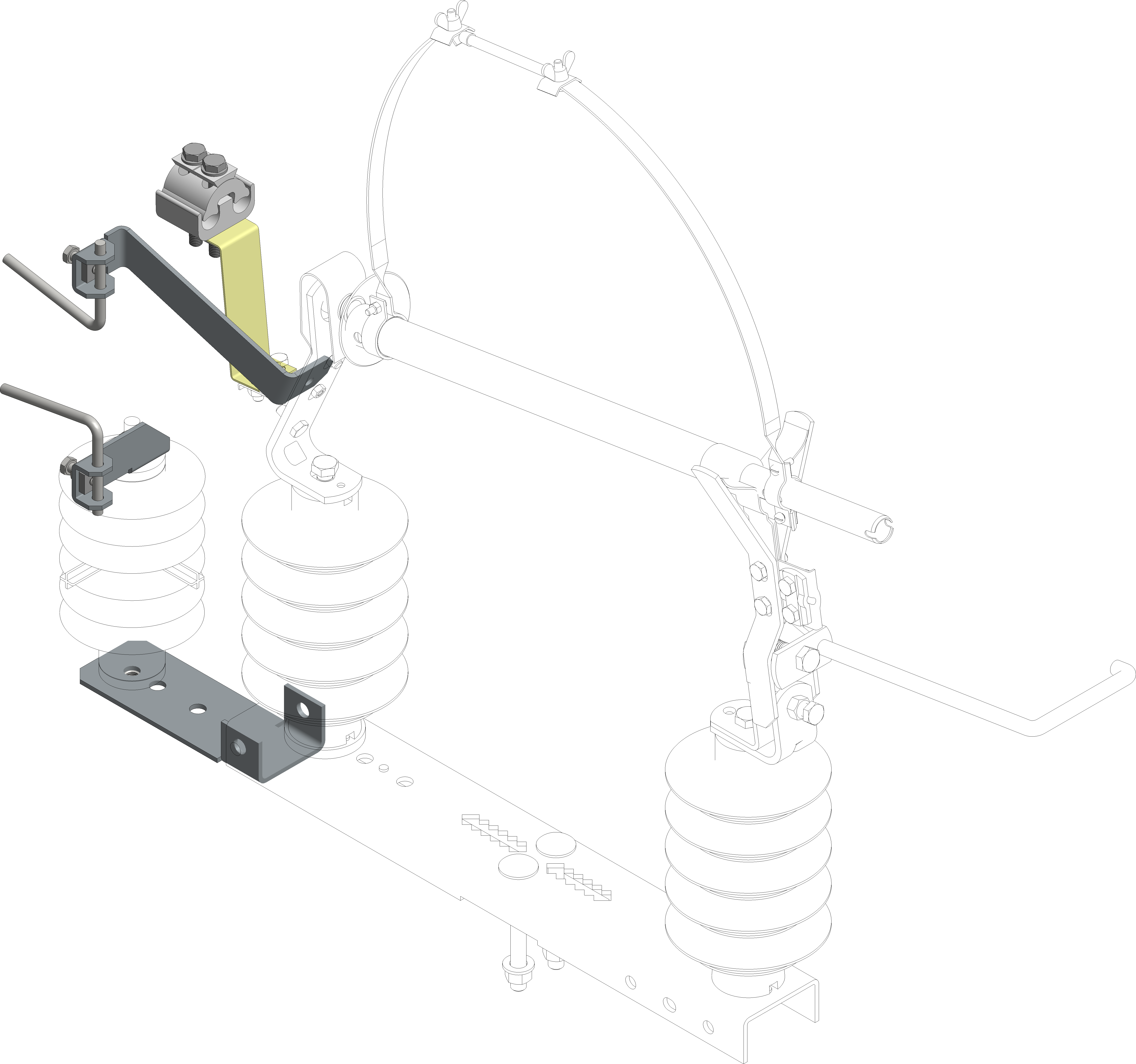 GNISTGAP+VENTILAVLEDARE FÄSTE 24 KV 3ST