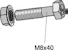 mp bolagen Skruvsats m8x40 fzv mp-945z 10st