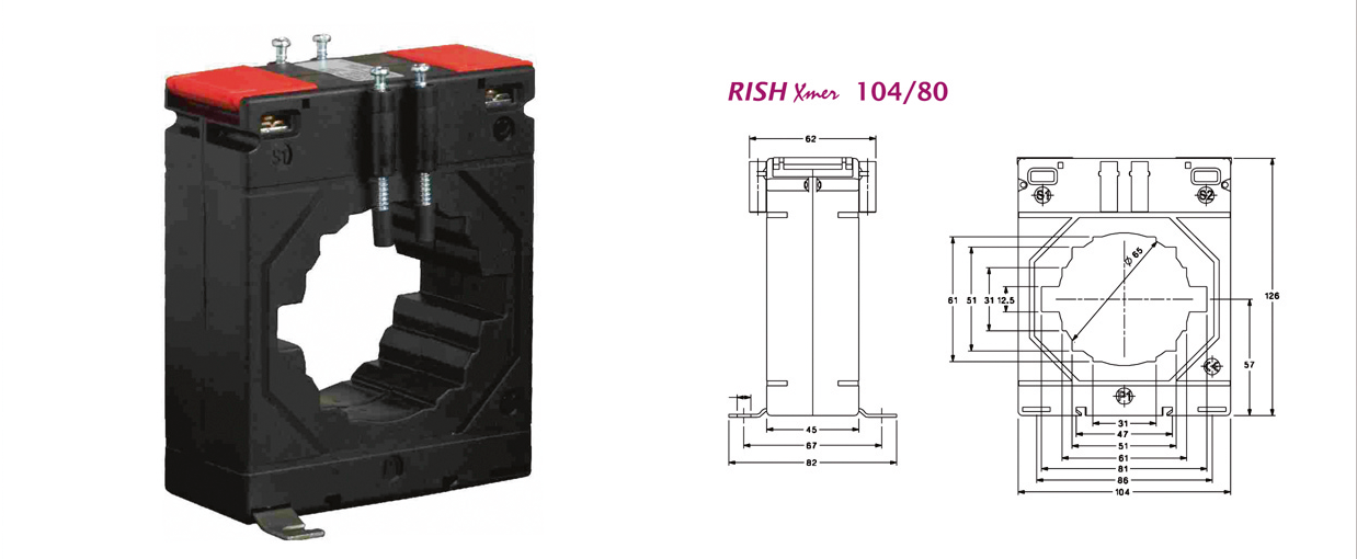 rishabh Virtamuuntaja xmer104/80-800/5a