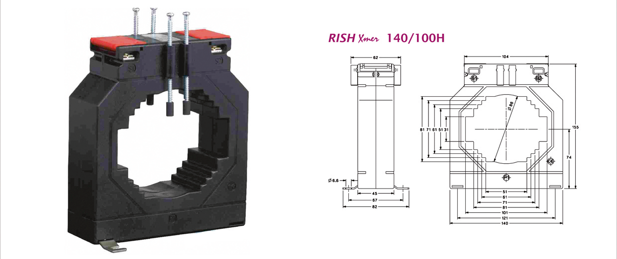 VIRTAMUUNTAJA XMER140/100H-1250/5A