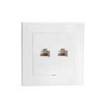 TELE OUTLET INSTALL RJ45 WHITE RECESSED CAT6