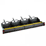 Patch panel 1U 24 uttak Kat6A