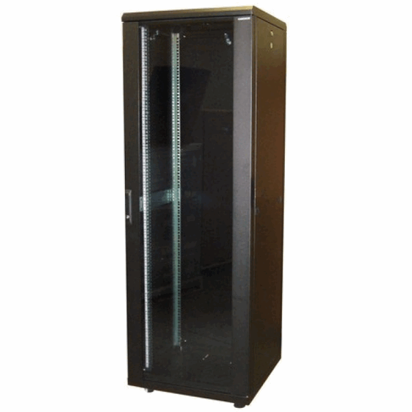19" Gulvskap 42U 800x800-Sort