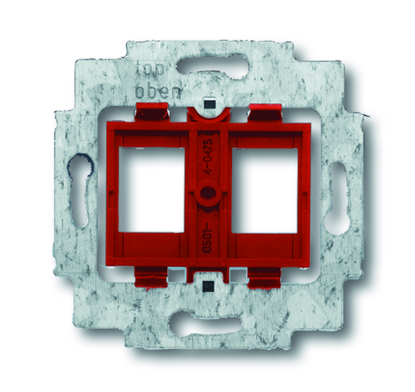 IMPRESSIVO® SENTRAL PLATE 2X RJ45 MED BESKYTTELSE HVIT