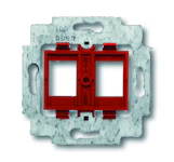 IMPRESSIVO® SENTRAL PLATE 2X RJ45 MED BESKYTTELSE HVIT