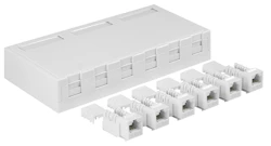 Patchboks 6xKat.6 UTP plast QuickCom