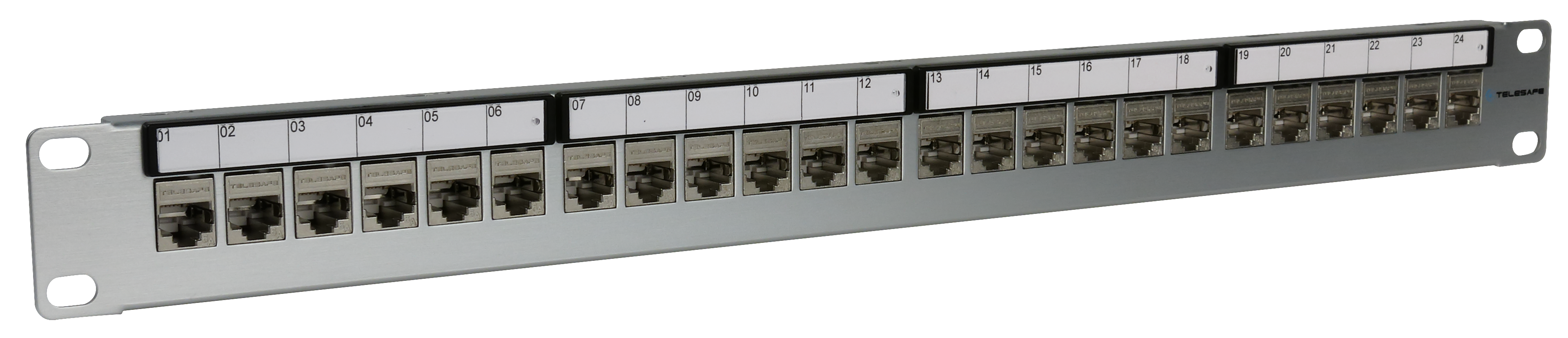 lanse Patchpanel 19" 24xkat.6a stp alu 1u keystone quickcompact