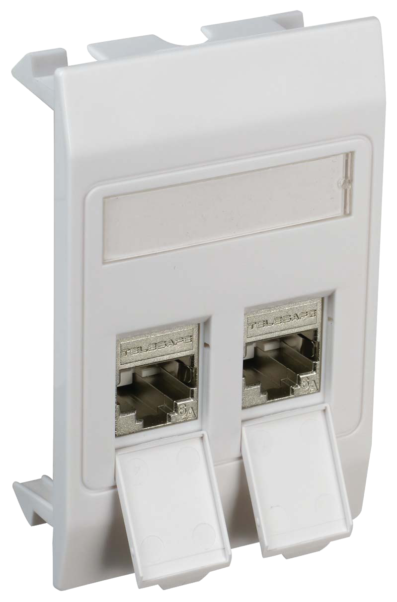 VEGGKONTAKT 2XRJ45 STP QUICKC. KAT.6A TEK