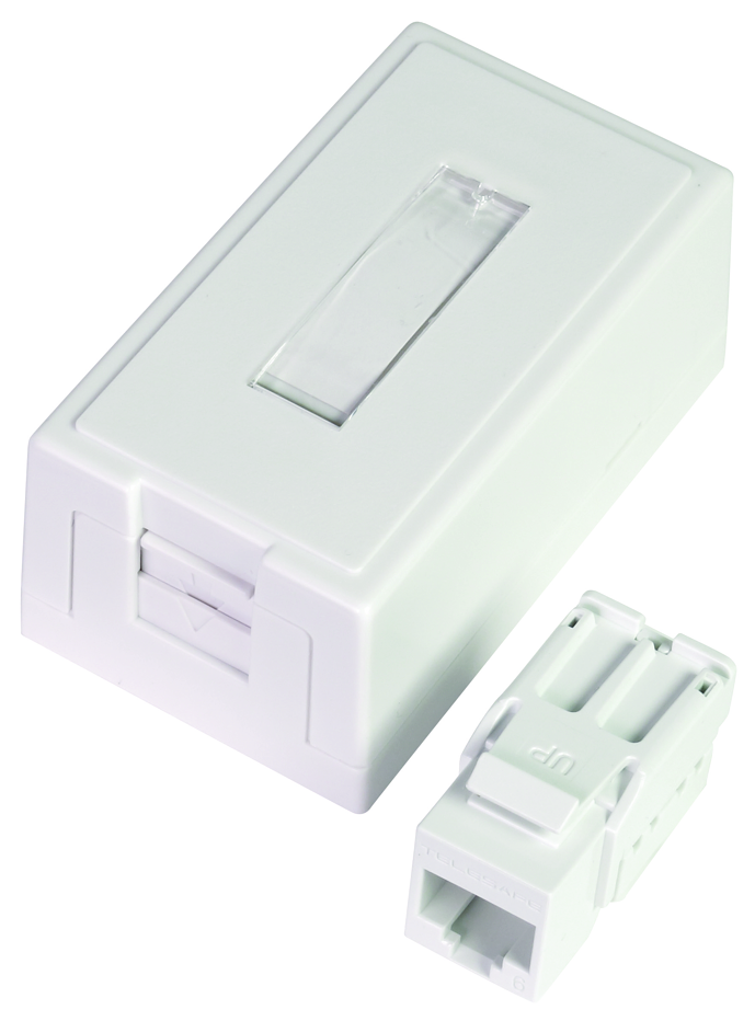 PÅVEGGSKONTAKT 1XKAT.6 UTP QUICKCOMPACT