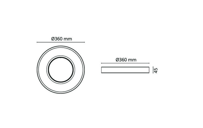 sg armaturen Pinta-asennusvalaisin circulus 15w 2700k ht