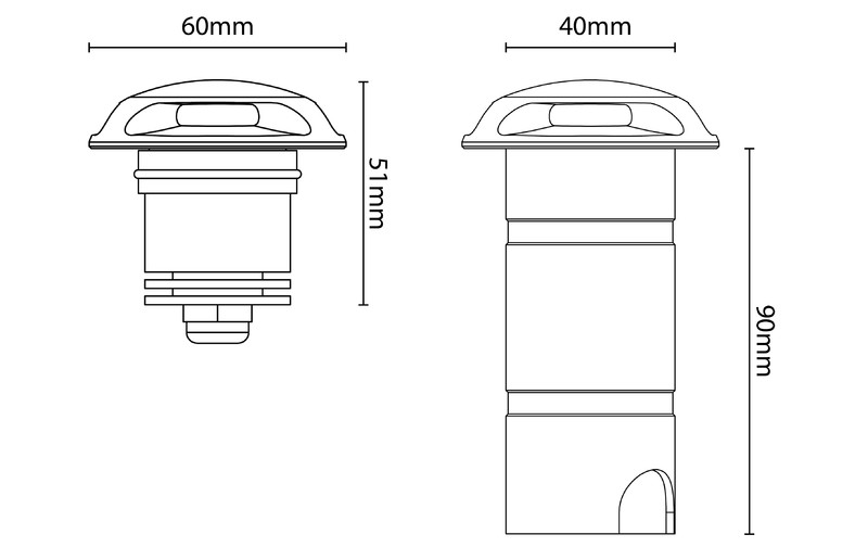 sg armaturen Maavalaisin luna deco 1 8lm 3000k ip67