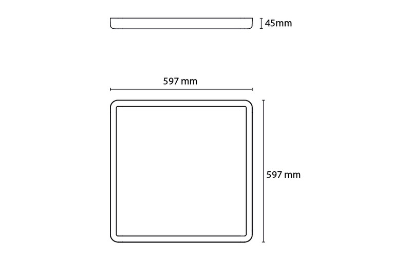 sg armaturen Surface mounted luminaire sense surface 600x600 4k