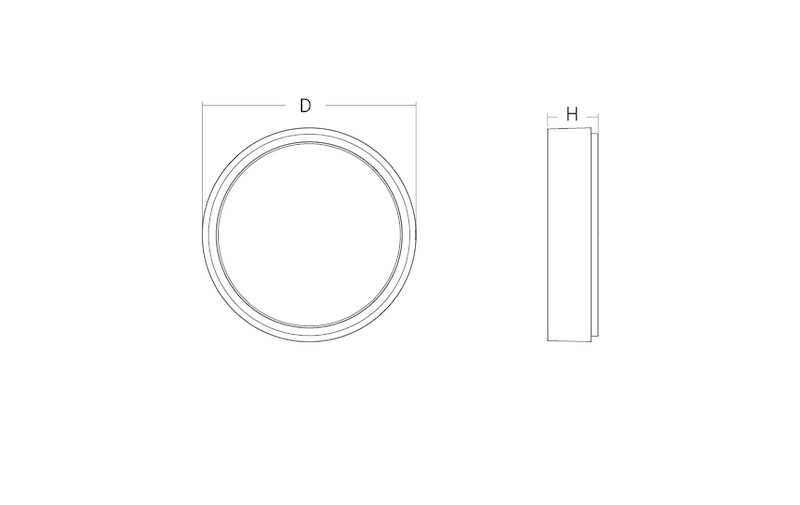 sg armaturen Wall/ceiling luminaire frame round maxi 3k twilight w