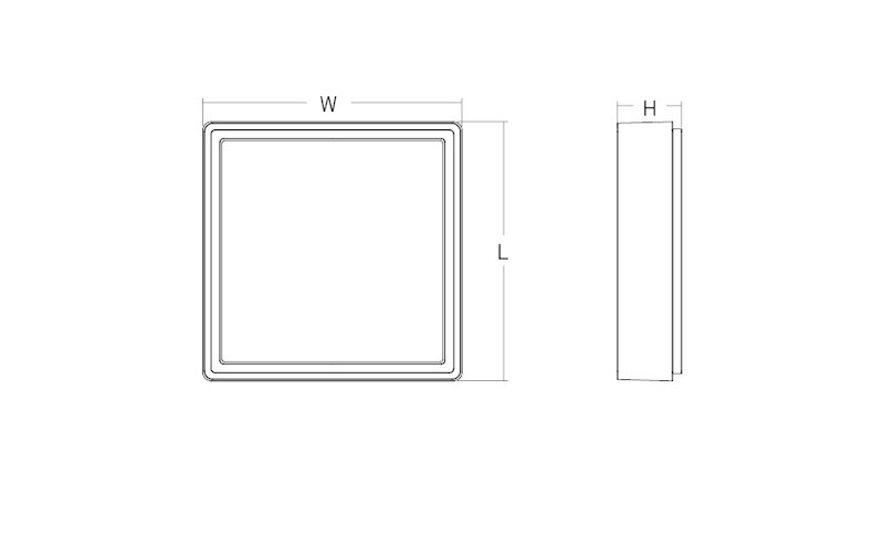 sg armaturen Seinä/kattovalaisin ulko frame square 7,5w 3k sen va
