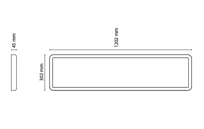 sg armaturen Pinta-asennusvalaisin sense surface 300x1200 4k