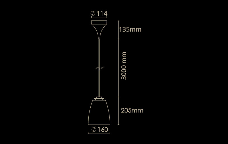 sg armaturen Ripustusvalaisin bell mini 2700k 240lm va/ku