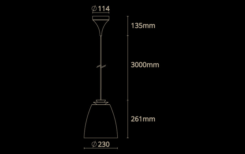sg armaturen Ripustusvalaisin bell midi 2700k 560lm va/ku