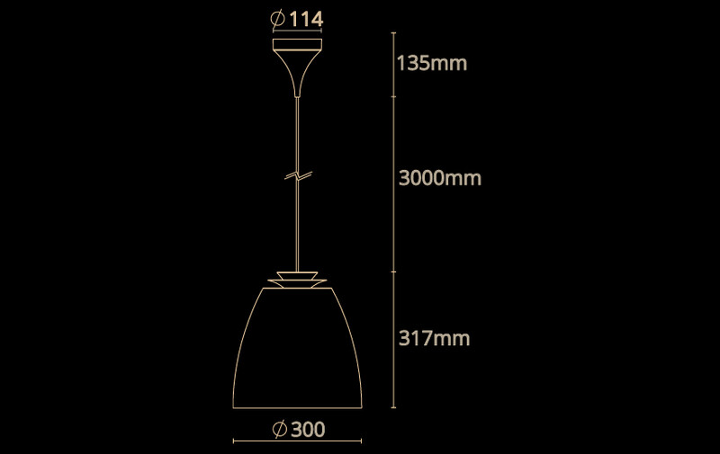 sg armaturen Ripustusvalaisin bell maxi 2700k 820lm va/ku