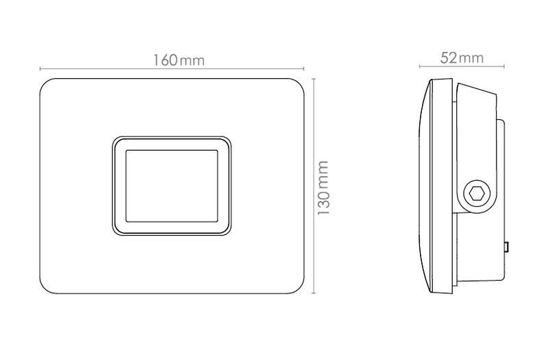 sg armaturen Floodlight flom midi 23w 3000k grap