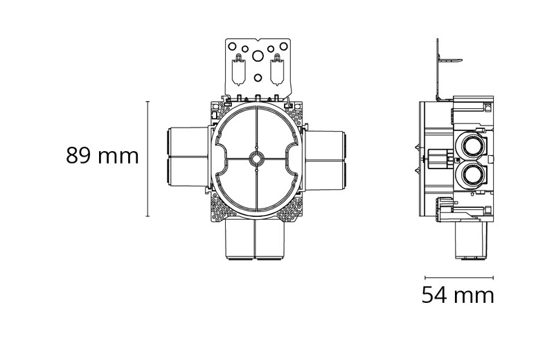 sg armaturen Mounting box install built-in wall box 1,5 6-in