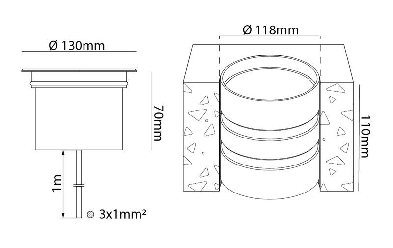 sg armaturen Downlight nemo ii midi 9w asym 3000k