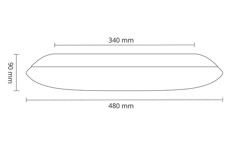 sg armaturen Pinta-/ripustusvalaisin frosta 480 3000k dim va