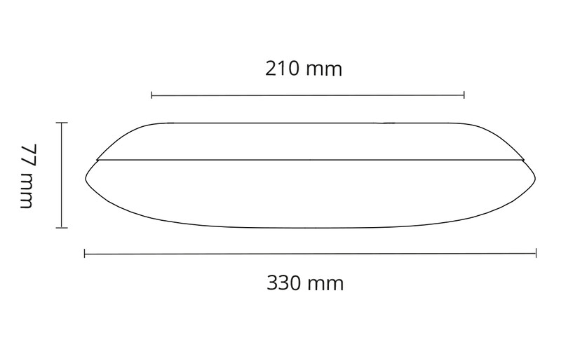 sg armaturen Pinta-/ripustusvalaisin frosta 330 3000k va
