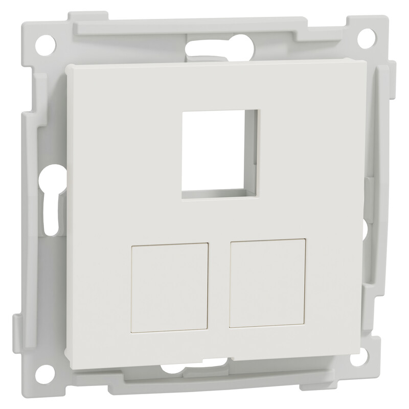 schneider electric Tele outlet elko rs16/plus centre plate 3x keystone flat