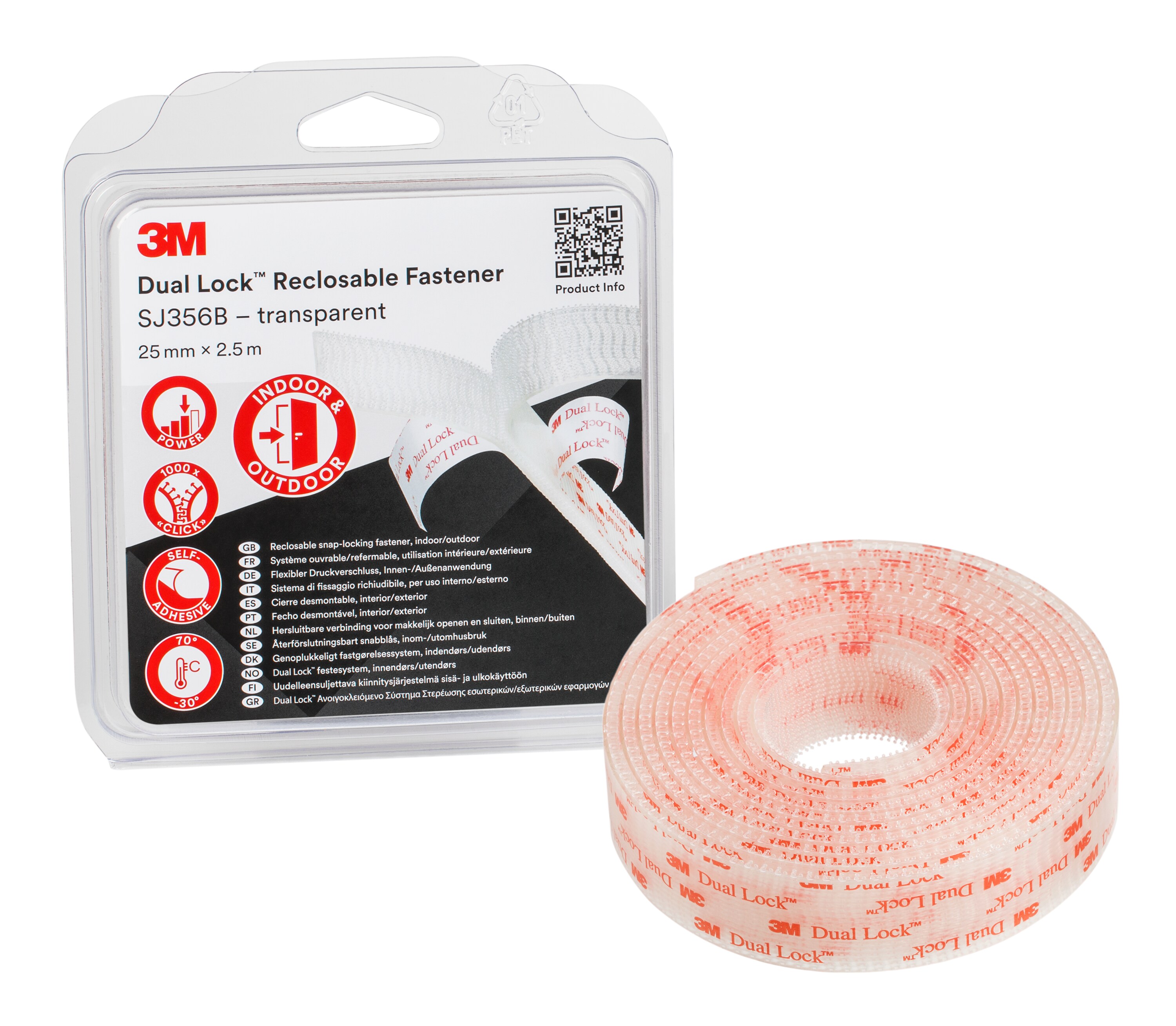 3m Borrelås sj3560 25mmx2,5m ipc, twin pack sj356b25bli