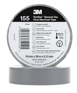 3m Elektrotape 155 19mmx20m grønn/gul