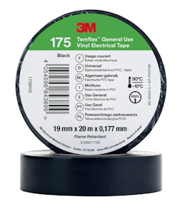 3m Elektrotape 175 19mmx20m svart