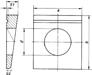 nordic fastening group Bricka ub18 för m16 fzv 560482 hål 18mm lutn 8% din434