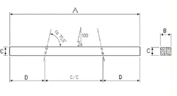 SLIPER 2,6M HÅL 2X28 SALT R4-10336 SNEDBORRDE HÅL